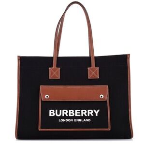 Burberry Freya Black and Brown Women's Tote